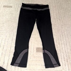 Lululemon | Size 8 Black Running Leggings, 3/4 Length